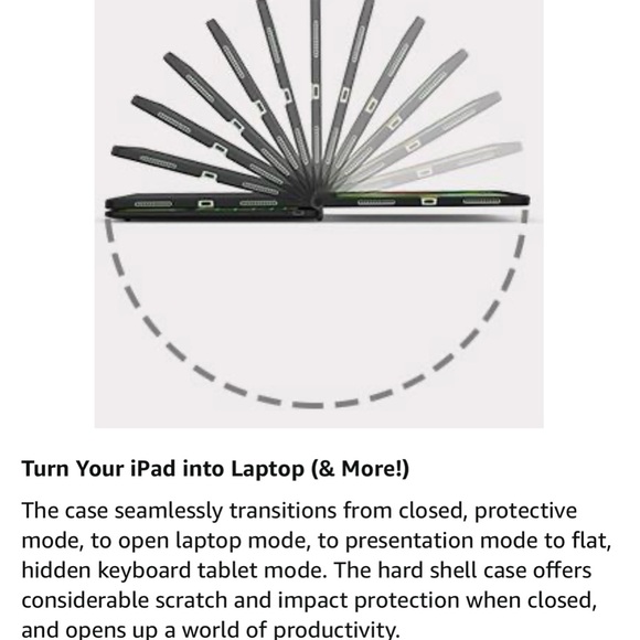 typecase iPad Flexbook Wireless Backlit Keyboard Case(10.9”, 2022), 360°NIB - Picture 11 of 17